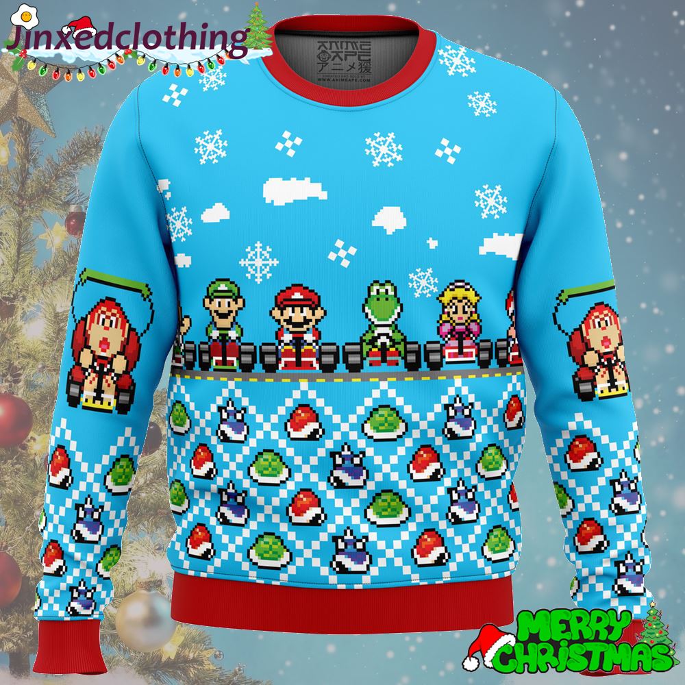 Mario Kart Ugly Christmas Sweater Funny Christmas Holiday 